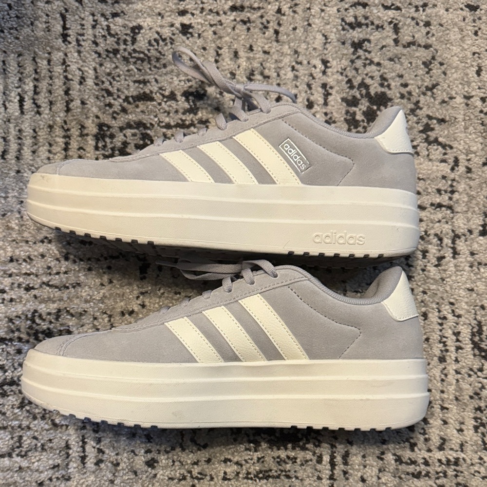 Adidas Women's Light Gray Athletic Sneakers - Picture 2 of 5